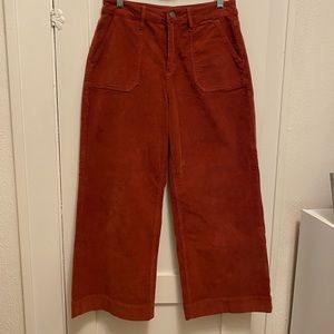 Corduroy wide-leg pants